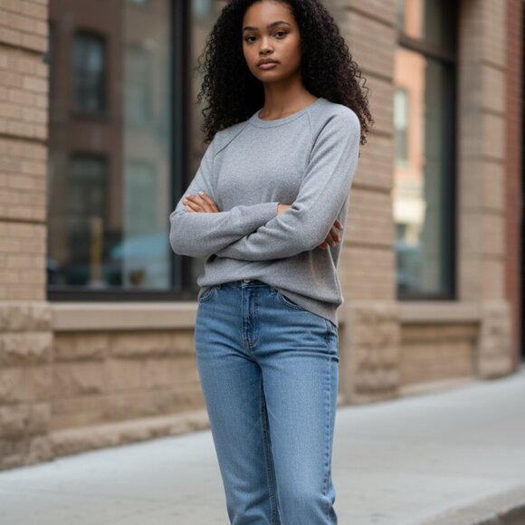 Palmer & Purchase Cashmere Sweater- Grey - Picture 1 of 5